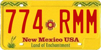 NM license plate 774RMM