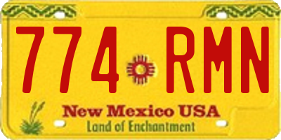 NM license plate 774RMN