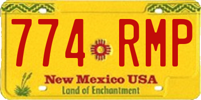 NM license plate 774RMP