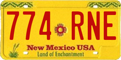 NM license plate 774RNE