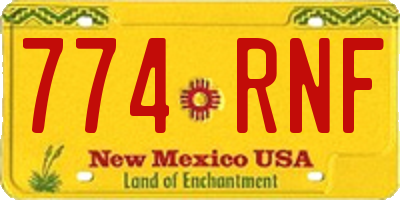 NM license plate 774RNF
