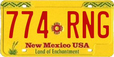 NM license plate 774RNG