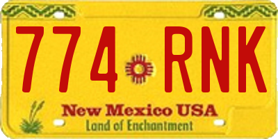 NM license plate 774RNK