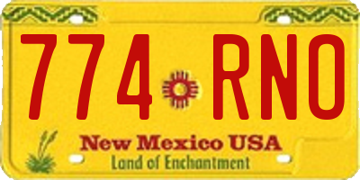 NM license plate 774RNO