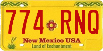 NM license plate 774RNQ
