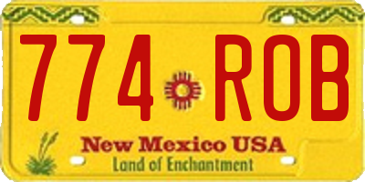 NM license plate 774ROB