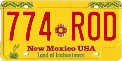 NM license plate 774ROD