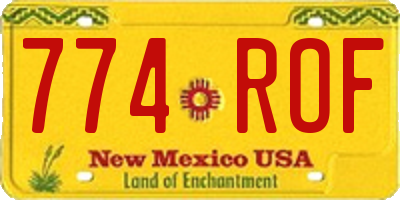 NM license plate 774ROF