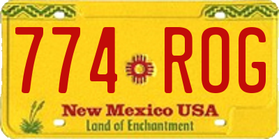 NM license plate 774ROG