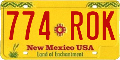 NM license plate 774ROK