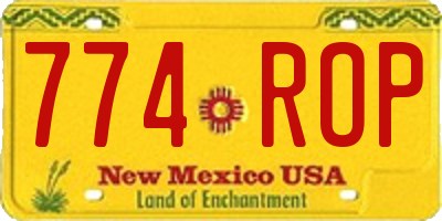 NM license plate 774ROP