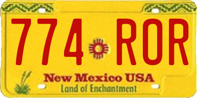 NM license plate 774ROR