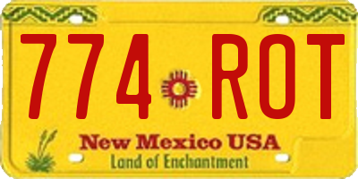NM license plate 774ROT