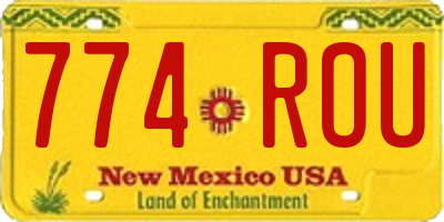 NM license plate 774ROU