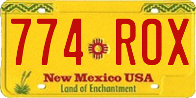 NM license plate 774ROX