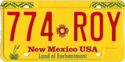 NM license plate 774ROY