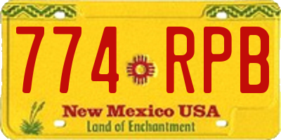 NM license plate 774RPB