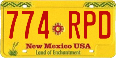 NM license plate 774RPD
