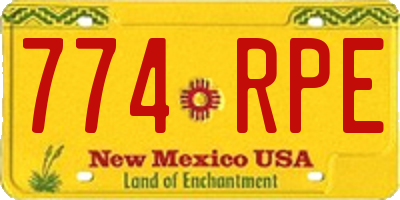 NM license plate 774RPE