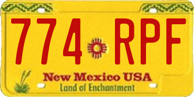 NM license plate 774RPF