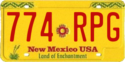 NM license plate 774RPG