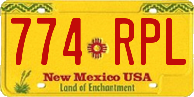 NM license plate 774RPL