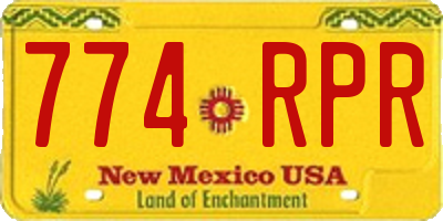 NM license plate 774RPR