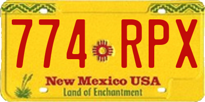 NM license plate 774RPX