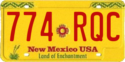 NM license plate 774RQC