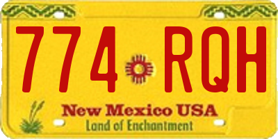 NM license plate 774RQH