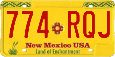 NM license plate 774RQJ