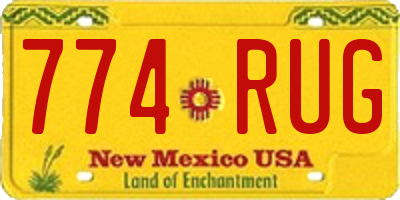NM license plate 774RUG