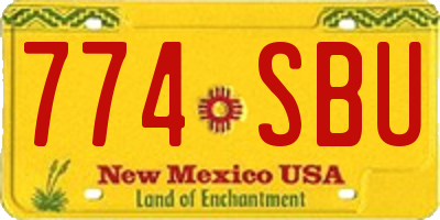 NM license plate 774SBU