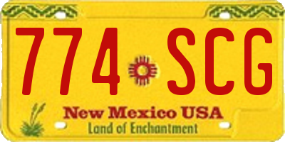 NM license plate 774SCG