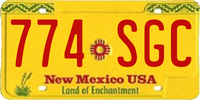 NM license plate 774SGC