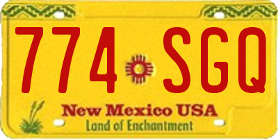 NM license plate 774SGQ
