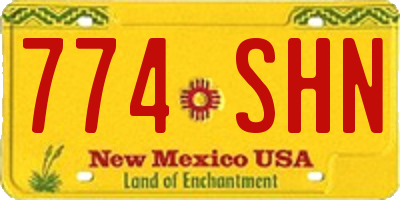 NM license plate 774SHN
