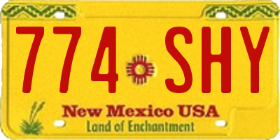 NM license plate 774SHY