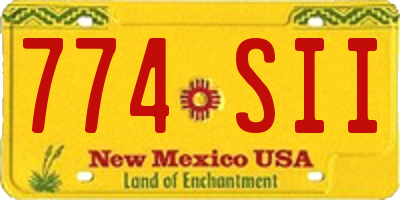 NM license plate 774SII