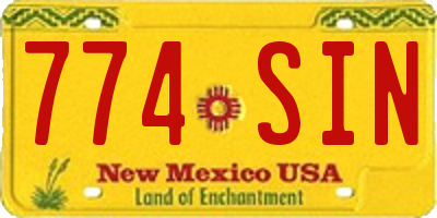 NM license plate 774SIN