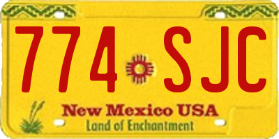 NM license plate 774SJC