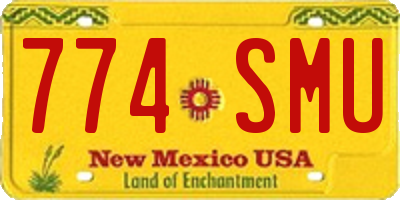 NM license plate 774SMU