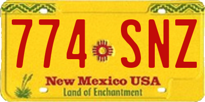 NM license plate 774SNZ