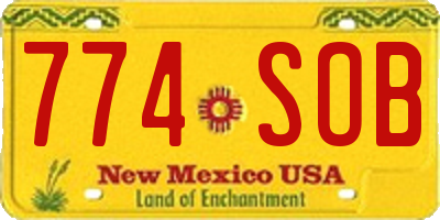 NM license plate 774SOB