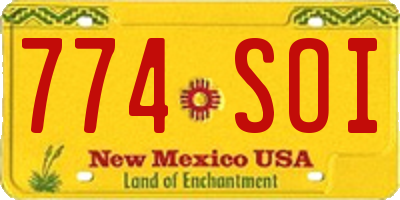 NM license plate 774SOI