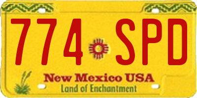 NM license plate 774SPD