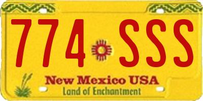NM license plate 774SSS