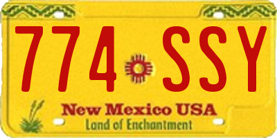 NM license plate 774SSY