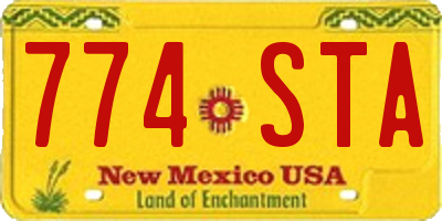 NM license plate 774STA