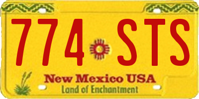 NM license plate 774STS
